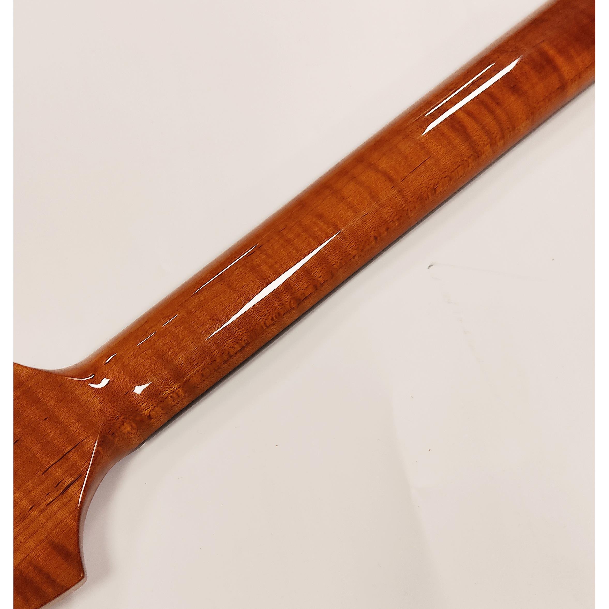Roasted A Grade Flame Maple 22 Perde Secret Tang Strat Sap Rosewood Tuşe