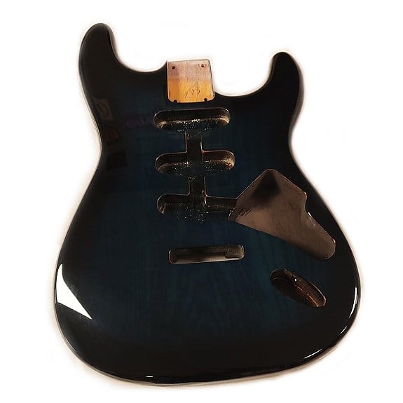 Roasted American Ash 3 Parça Strat Gövde Blueburst Ekstra Hafif