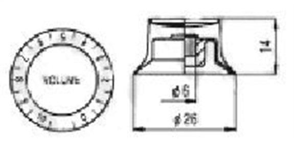 S.I.C KSV41 Volume Knob Altın