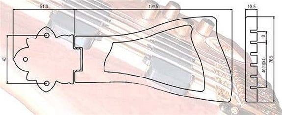 S.I.C SM300BK Caz Gitar Tailpiece Siyah