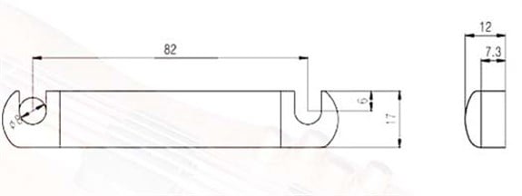 S.I.C TS120CR T.O.M Tailpiece Krom 12 Tel