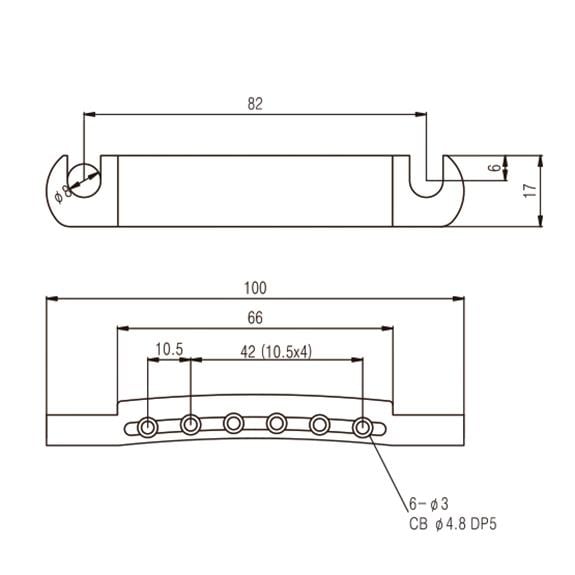 S.I.C TS1GD T.O.M Tailpiece Altın