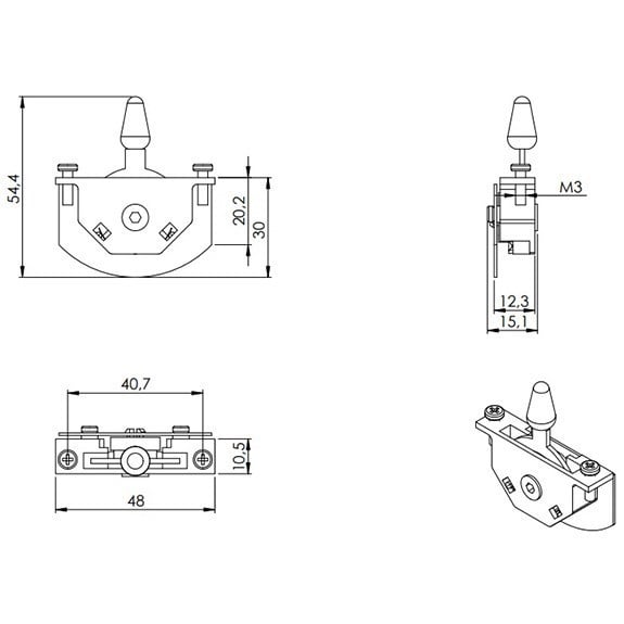 Schaller Megaswitch M 5 Yollu Switch
