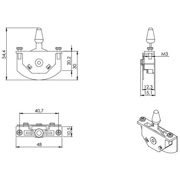 Schaller Megaswitch M 5 Yollu Switch