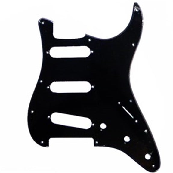 XD02SSS USA/Mex Strat Elektro Gitar Pickguard Tek Kat Siyah - 11 delik