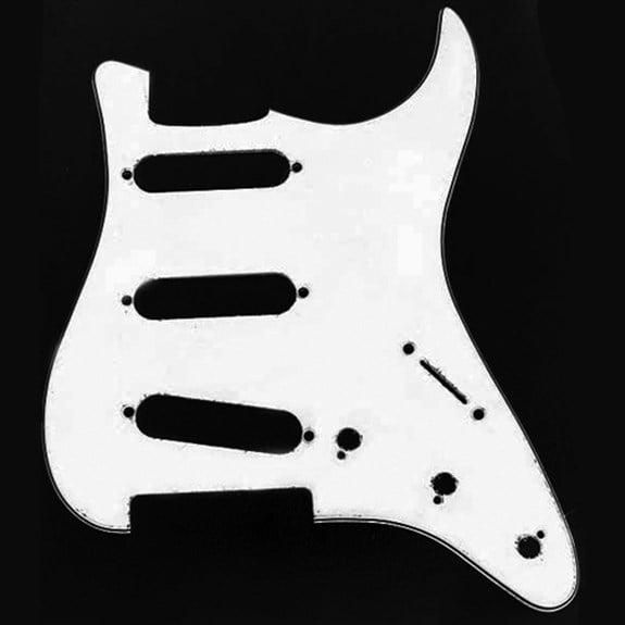 XD09SSS Strat Tip Pickguard Beyaz 3 Kat - Vida Deliksiz