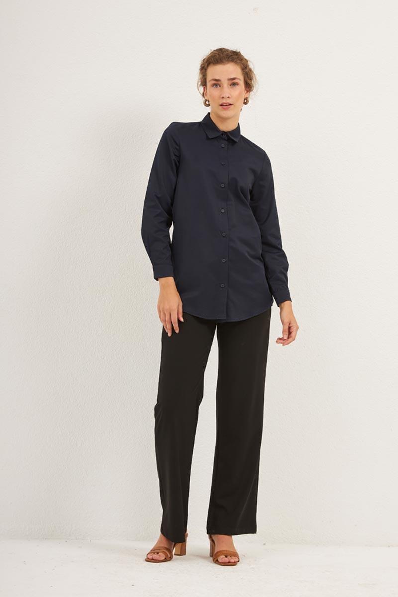 Basic Fit Kalıp Gömlek Lacivert