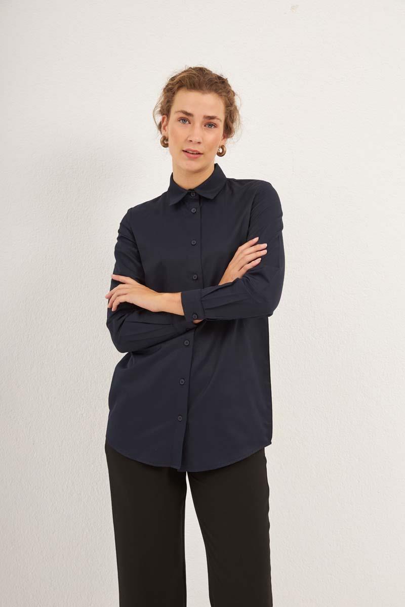 Basic Fit Kalıp Gömlek Lacivert