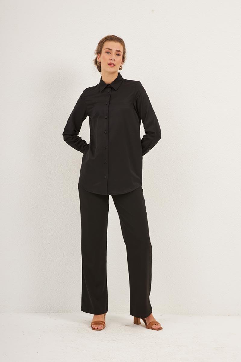 Basic Fit Kalıp Gömlek Siyah