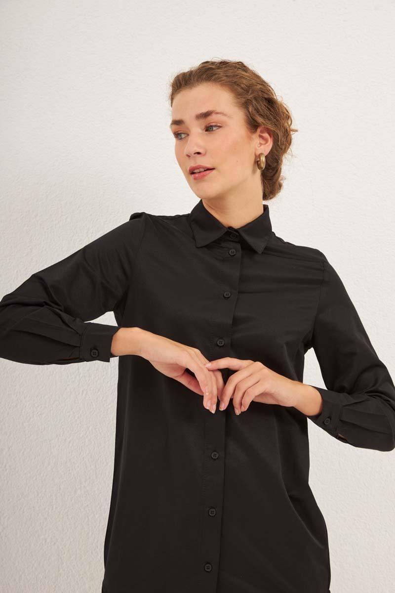 Basic Fit Kalıp Gömlek Siyah