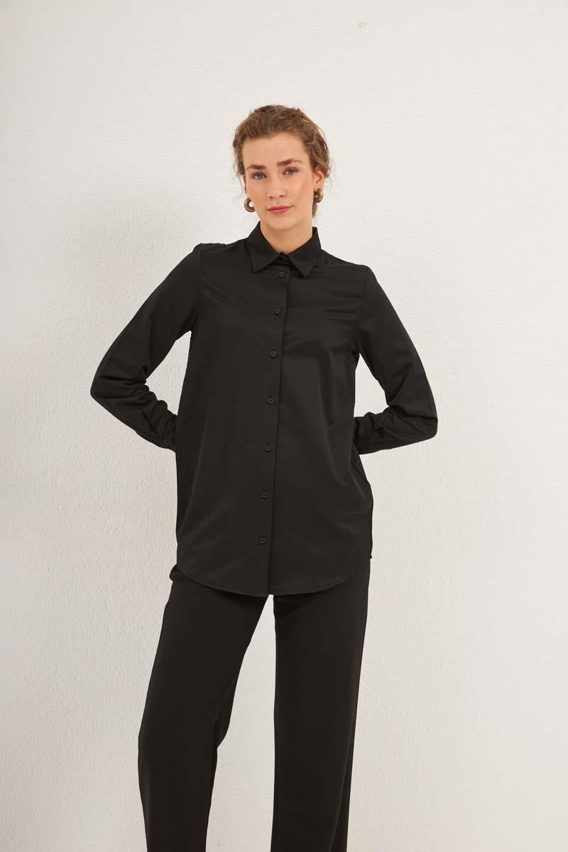 Basic Fit Kalıp Gömlek Siyah