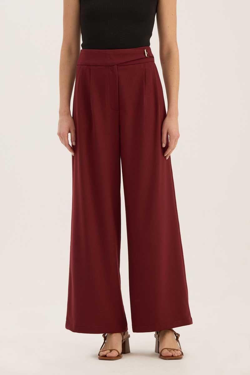 Çift Pile Pantolon Bordo
