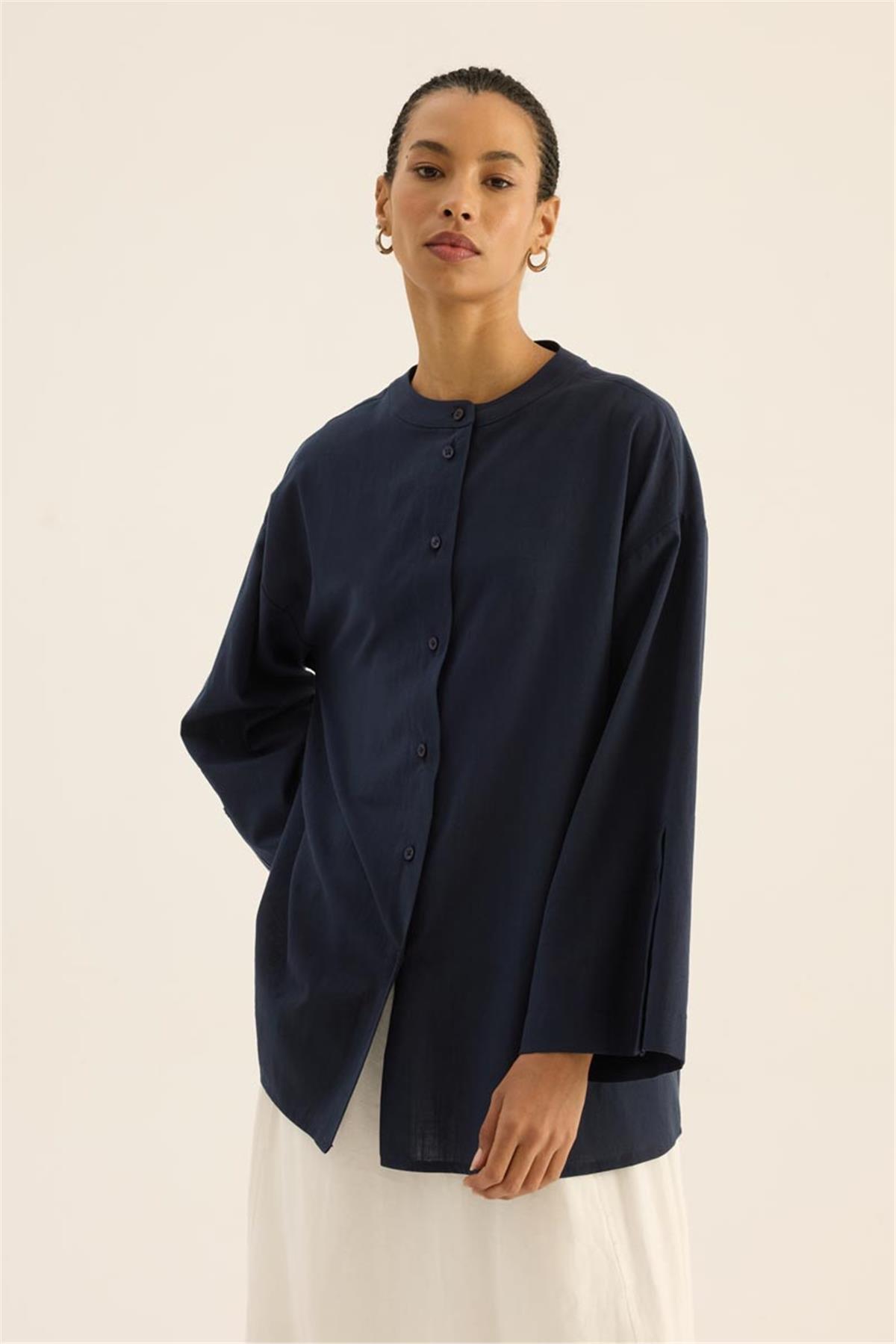 Kimono Gömlek Lacivert