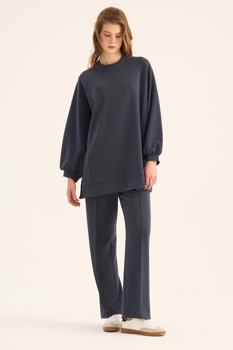 Modal Sweatshirt Lacivert