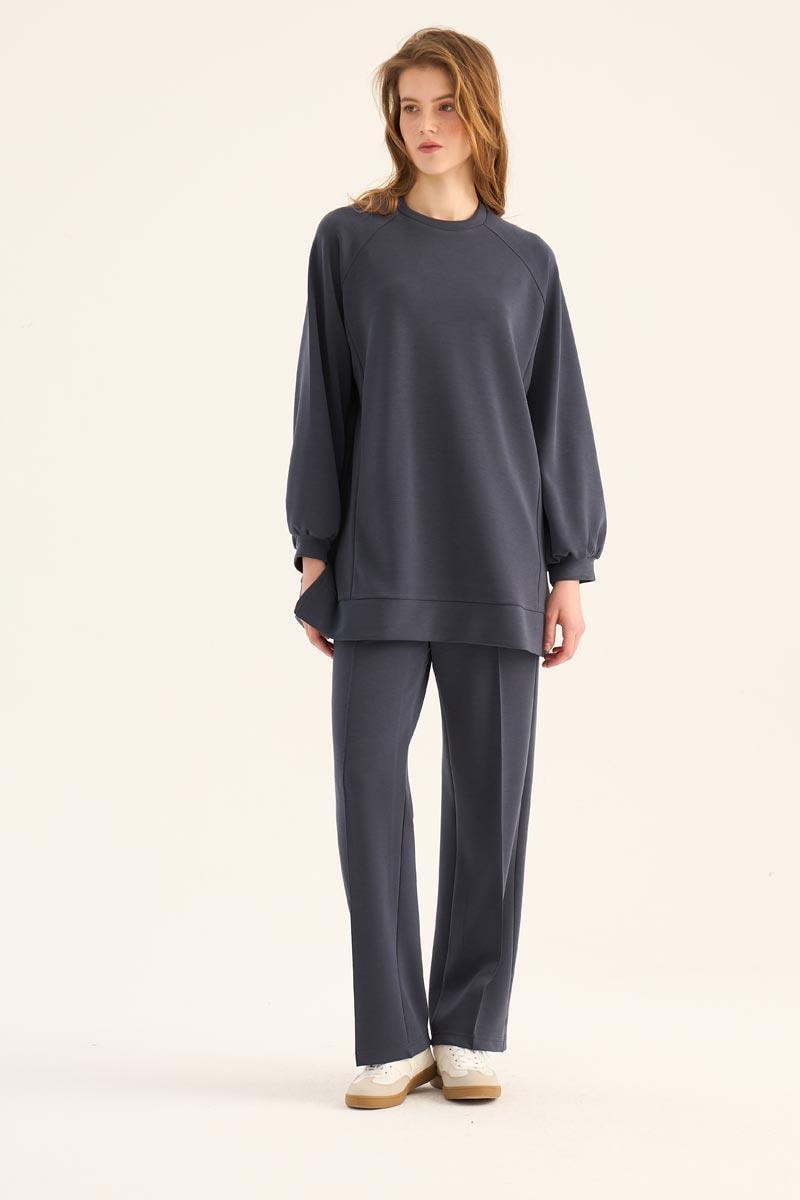 Modal Sweatshirt Lacivert