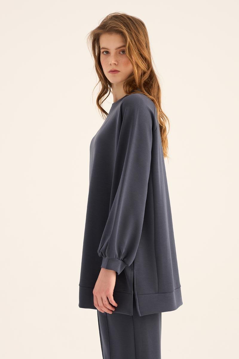 Modal Sweatshirt Lacivert