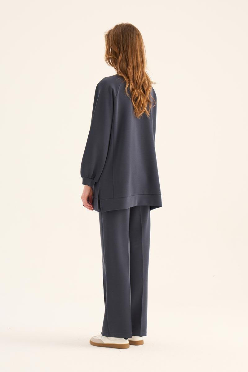 Modal Sweatshirt Lacivert