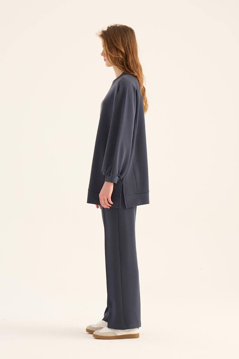 Modal Sweatshirt Lacivert
