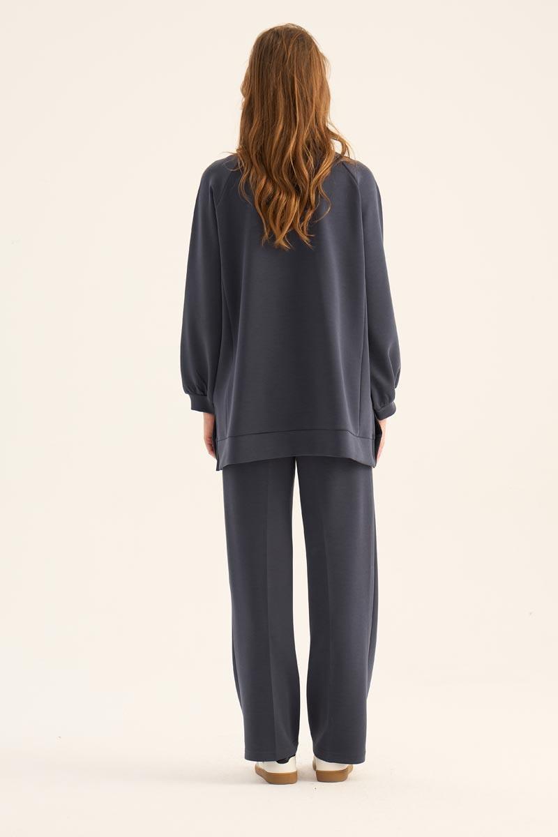 Modal Sweatshirt Lacivert