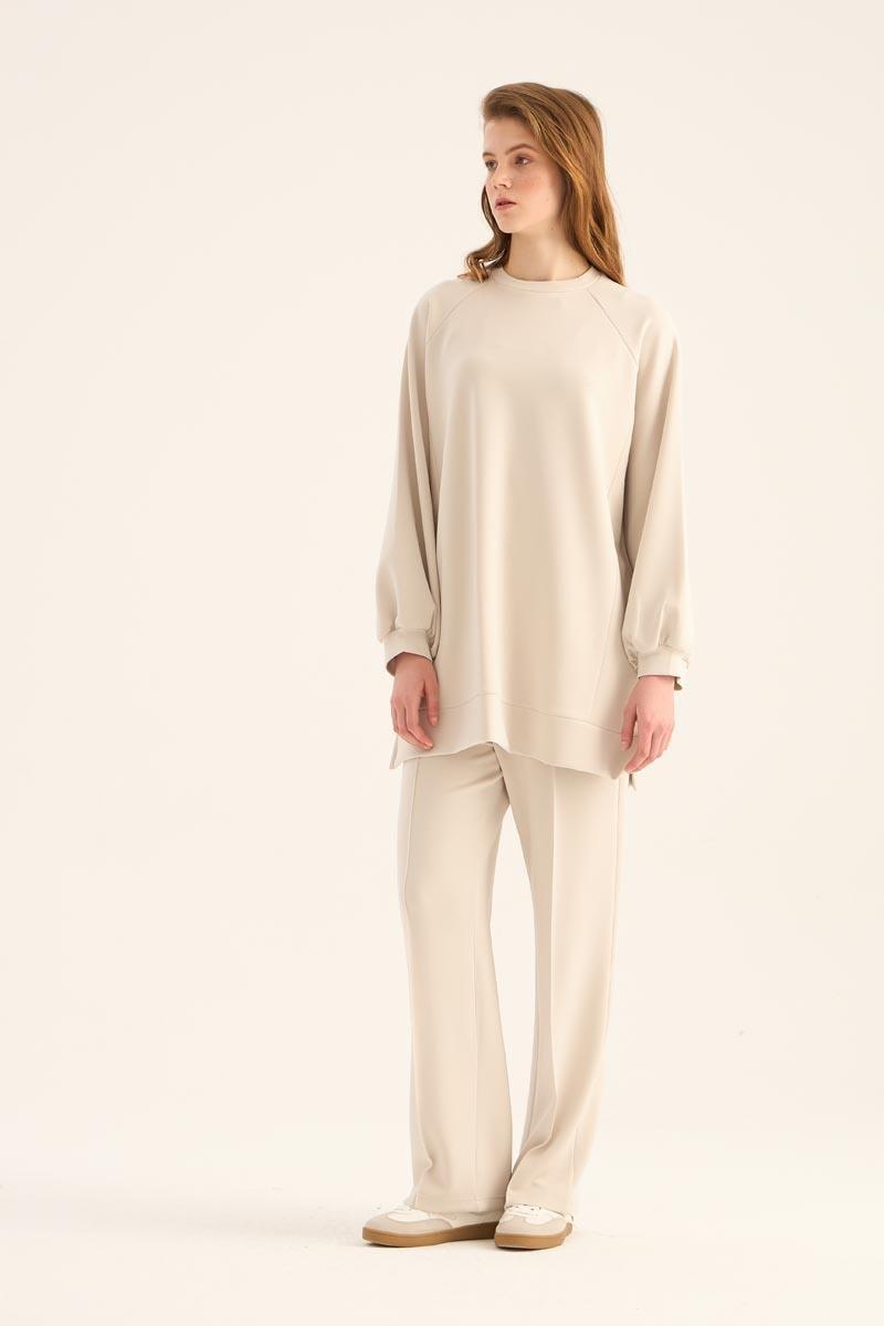 Modal Sweatshirt Taş