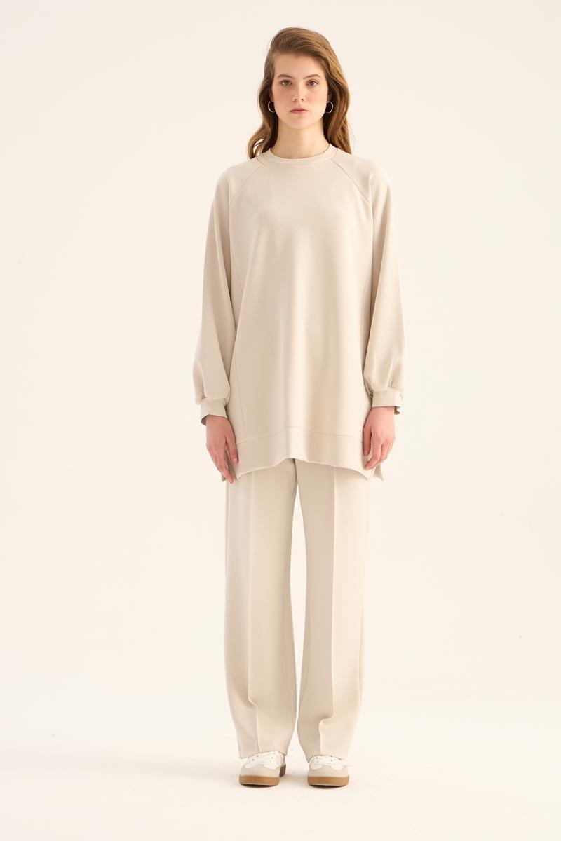 Modal Sweatshirt Taş