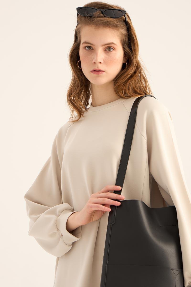 Modal Sweatshirt Taş