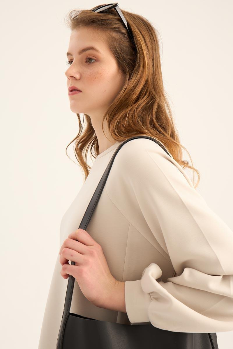 Modal Sweatshirt Taş