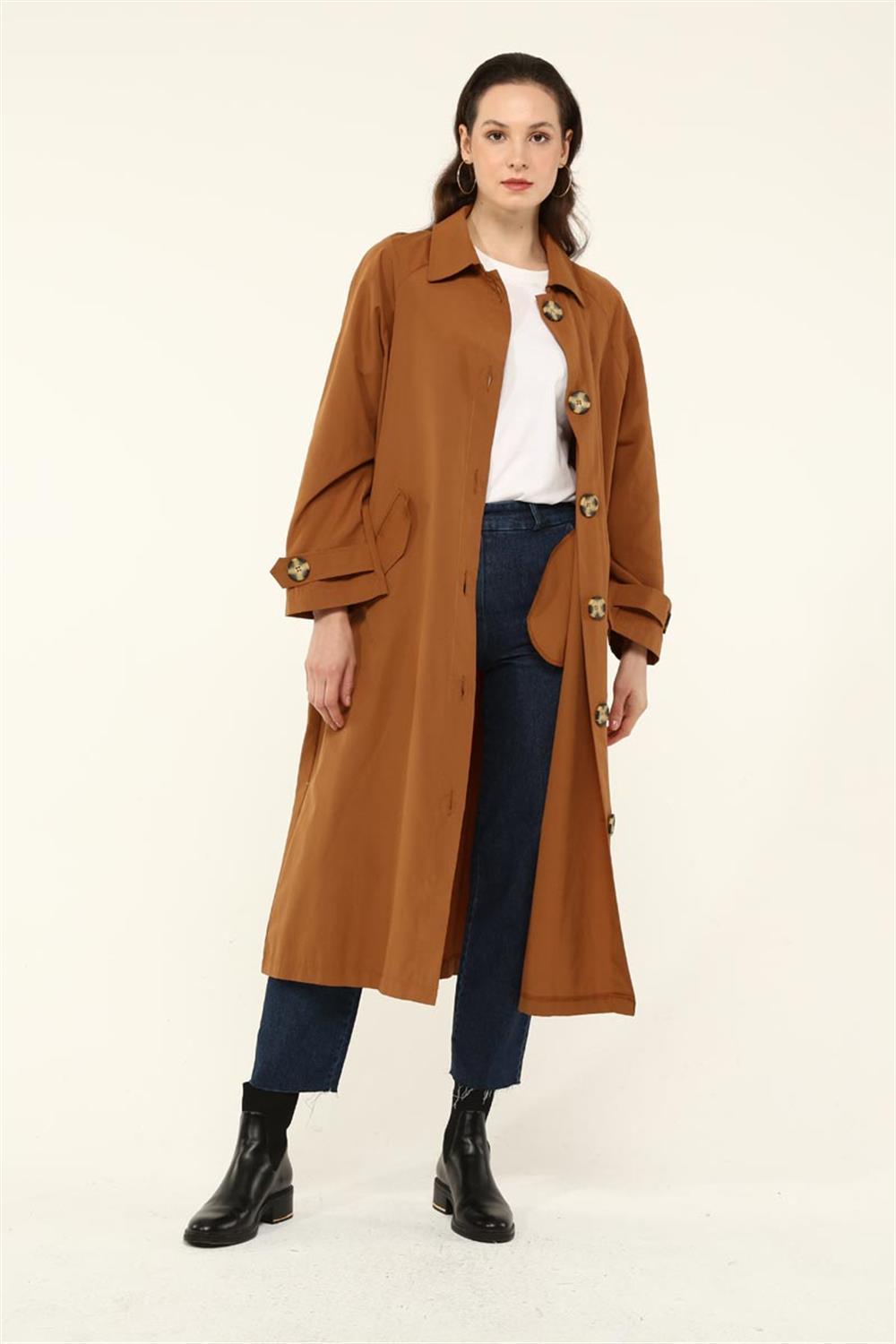 Oversize Trençkot Camel