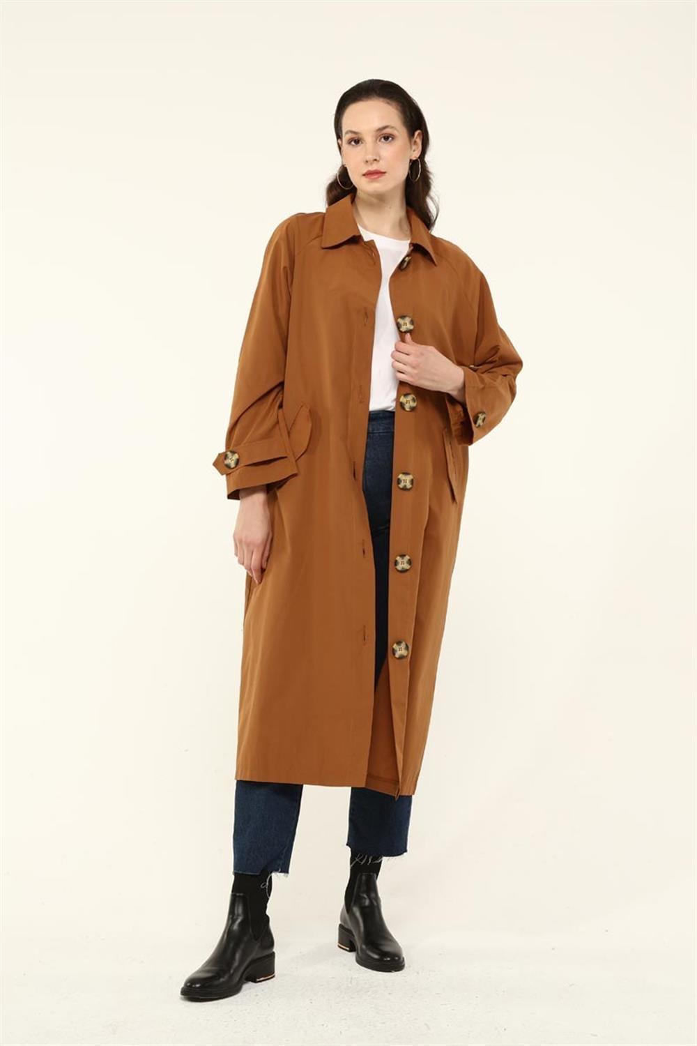 Oversize Trençkot Camel