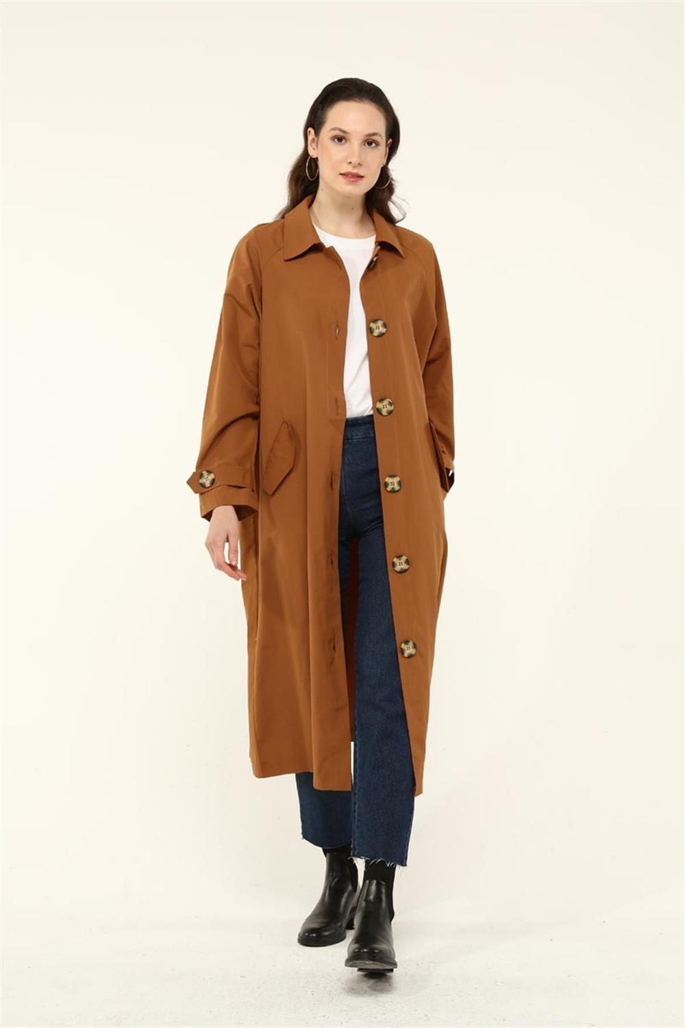 Oversize Trençkot Camel