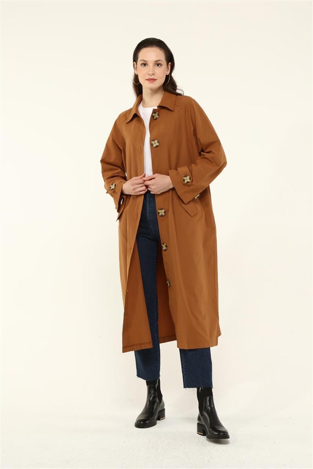 Oversize Trençkot Camel