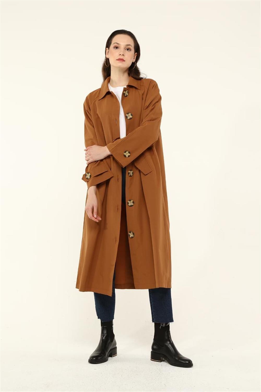Oversize Trençkot Camel