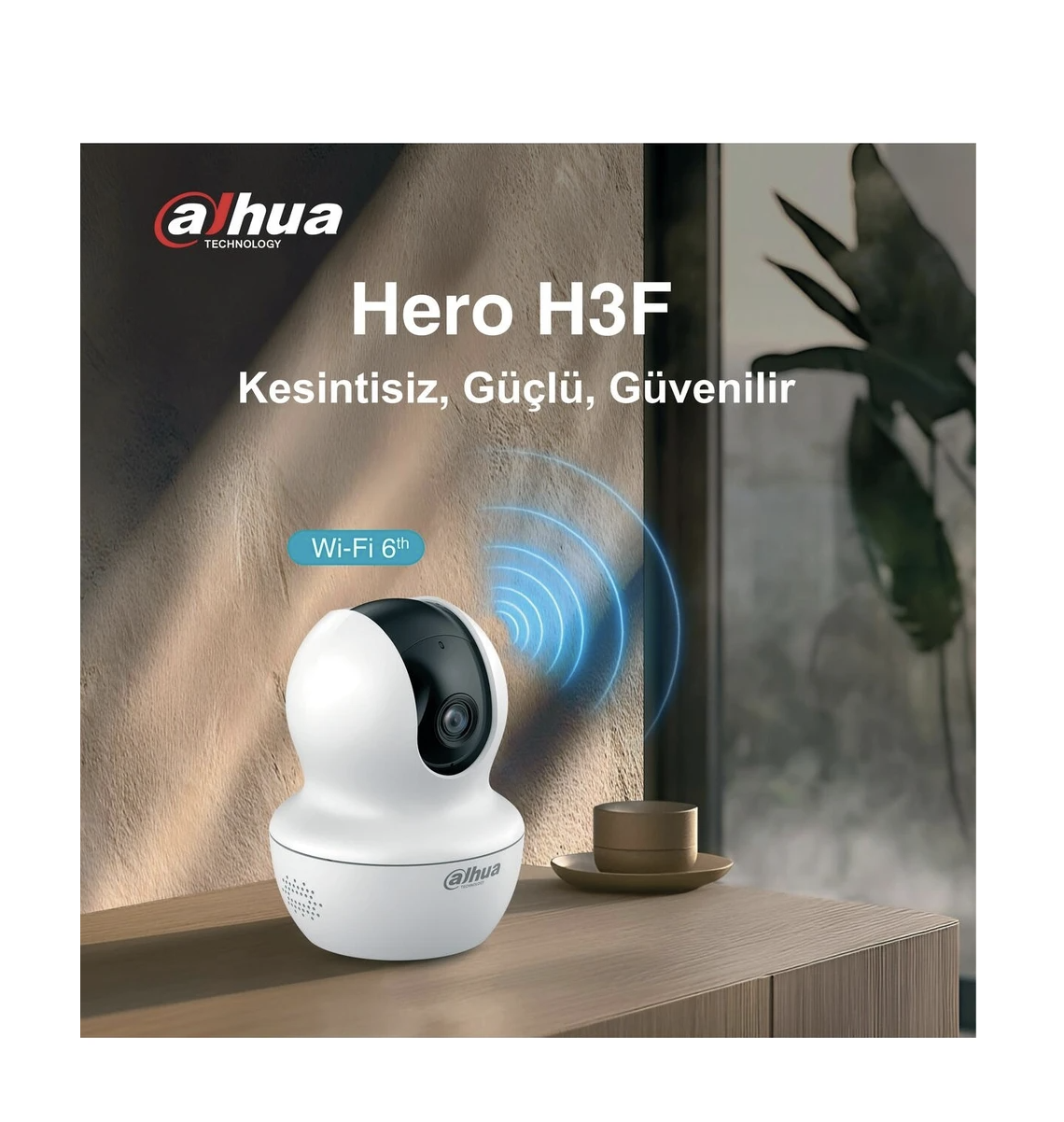 Dahua Hero H3F 2K 360° Dönebilen İç Mekan Wi-Fi Akıllı Bebek ve Güvenlik Kamerası (DH-H3F) - Beyaz