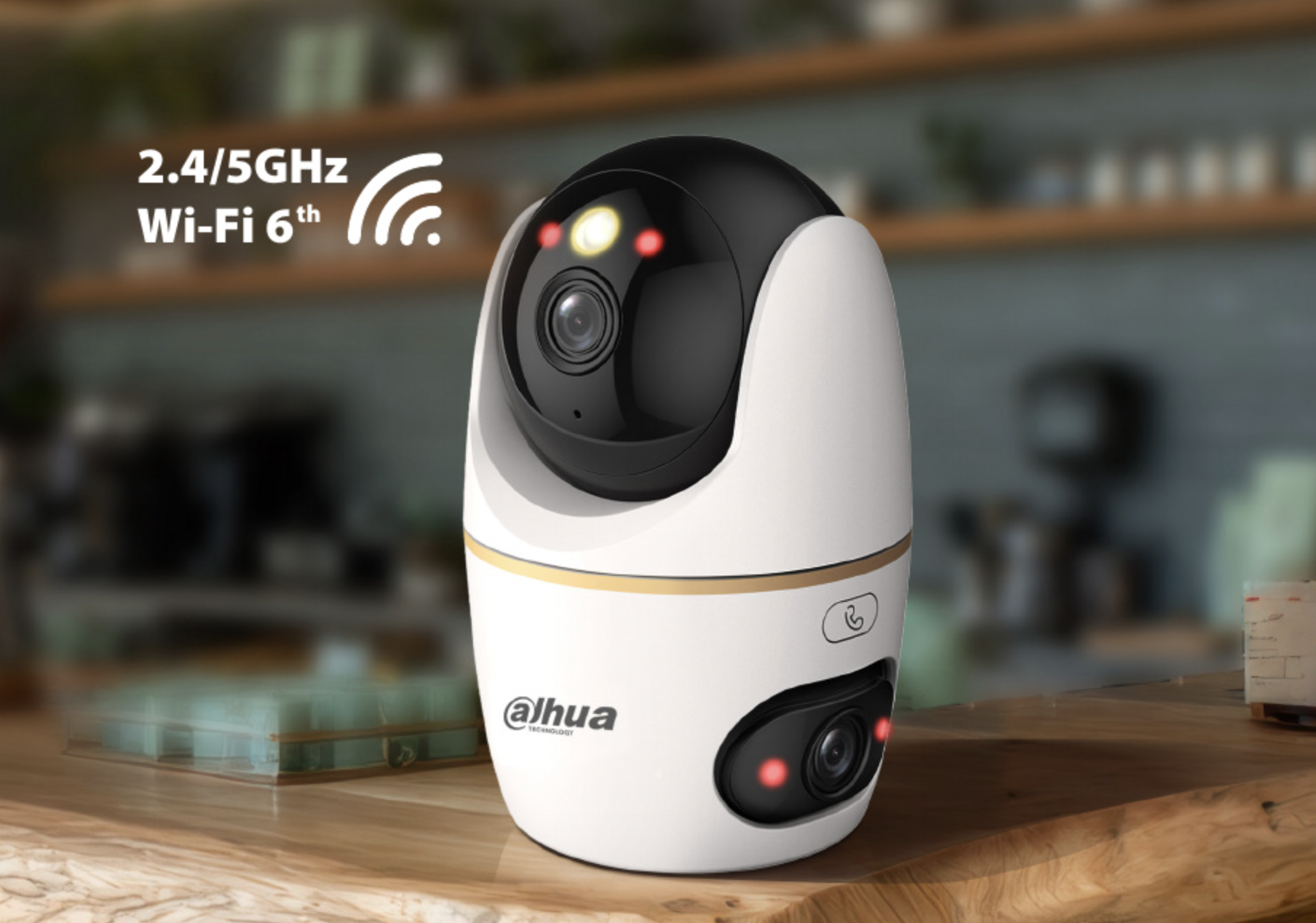 Dahua Hero H5D-5F 5+5 MP Çift Lensli İç Ortam Wi-Fi Pan Tilt Akıllı Güvenlik Kamerası (İnsan ve Evcil Hayvan Algılamalı)