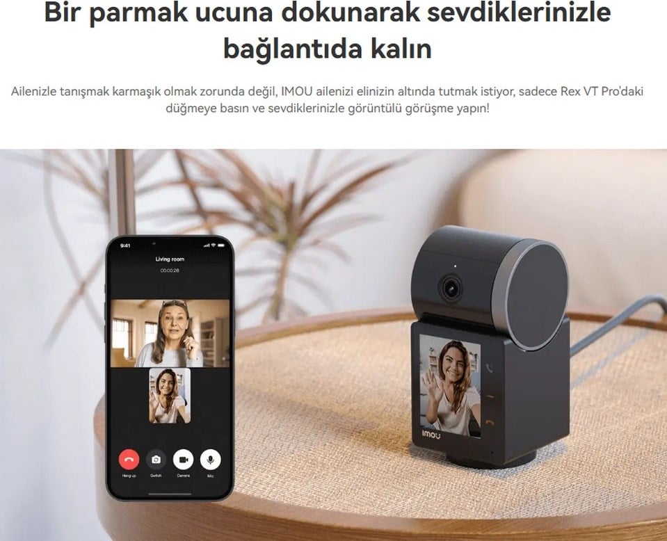 Imou Rex Vt Pro 5mp Iç Ortam Wifi Pt Kamera IPC-S2VBP-5M0WR