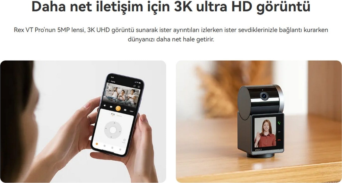 Imou Rex Vt Pro 5mp Iç Ortam Wifi Pt Kamera IPC-S2VBP-5M0WR