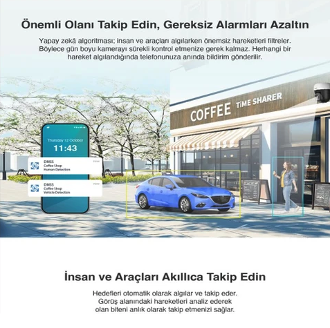 Picoo P3I Outdoor 3MP – 360° Dönebilen, Gece Görüşlü, Hareket Takipli Güvenlik Kamerası