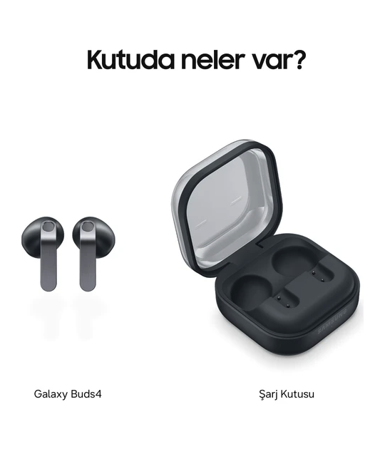 Samsung Galaxy Buds4 ANC Bluetooth Kulaklık Siyah — Sıfır, Samsung Türkiye Garantili