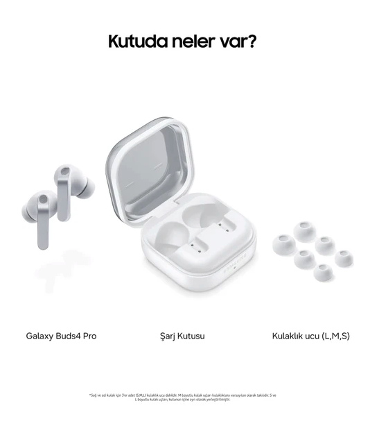 Samsung Galaxy Buds4 Pro ANC Bluetooth Kulaklık Beyaz — Sıfır, Samsung Türkiye Garantili