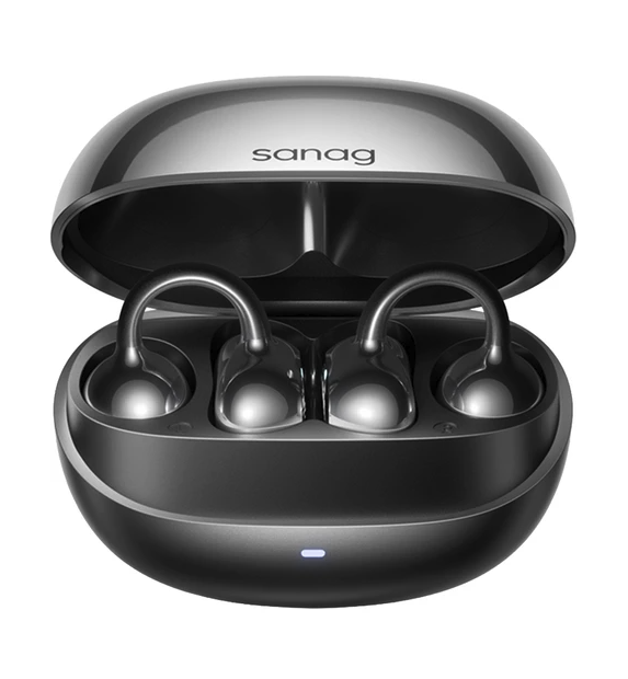 Sanag S8S AI Yapay Zekâ Destekli Klipsli Açık Tasarım TWS Bluetooth Kulaklık - Siyah