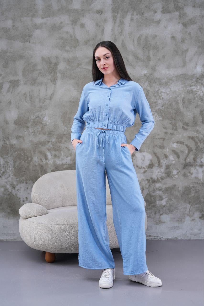 Çilek Modal Kumaş Gömlek-Pantolon Takım
