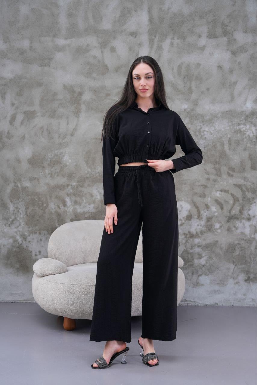 Çilek Modal Kumaş Gömlek-Pantolon Takım