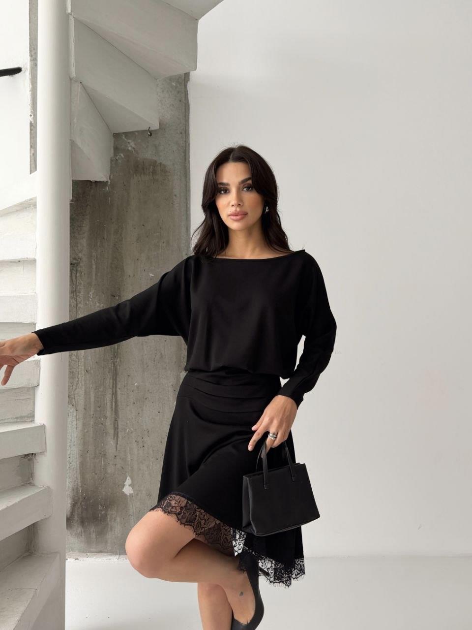 Kadın Dantelli Bel Drape Detaylı Kayık Yaka Modal Kumaş Midi Elbise