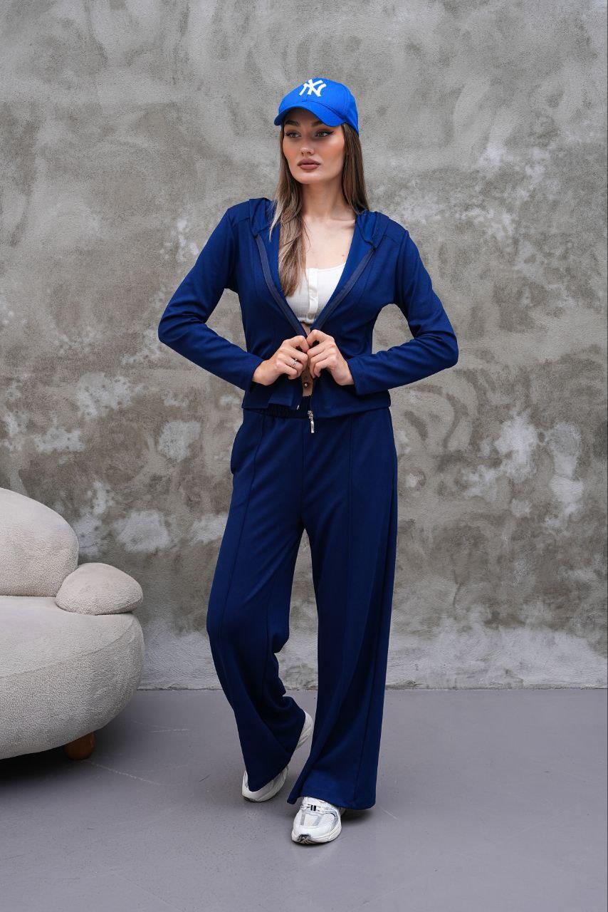 Modal Kumaş Slim Fit Kapüşonlu İkili Takım