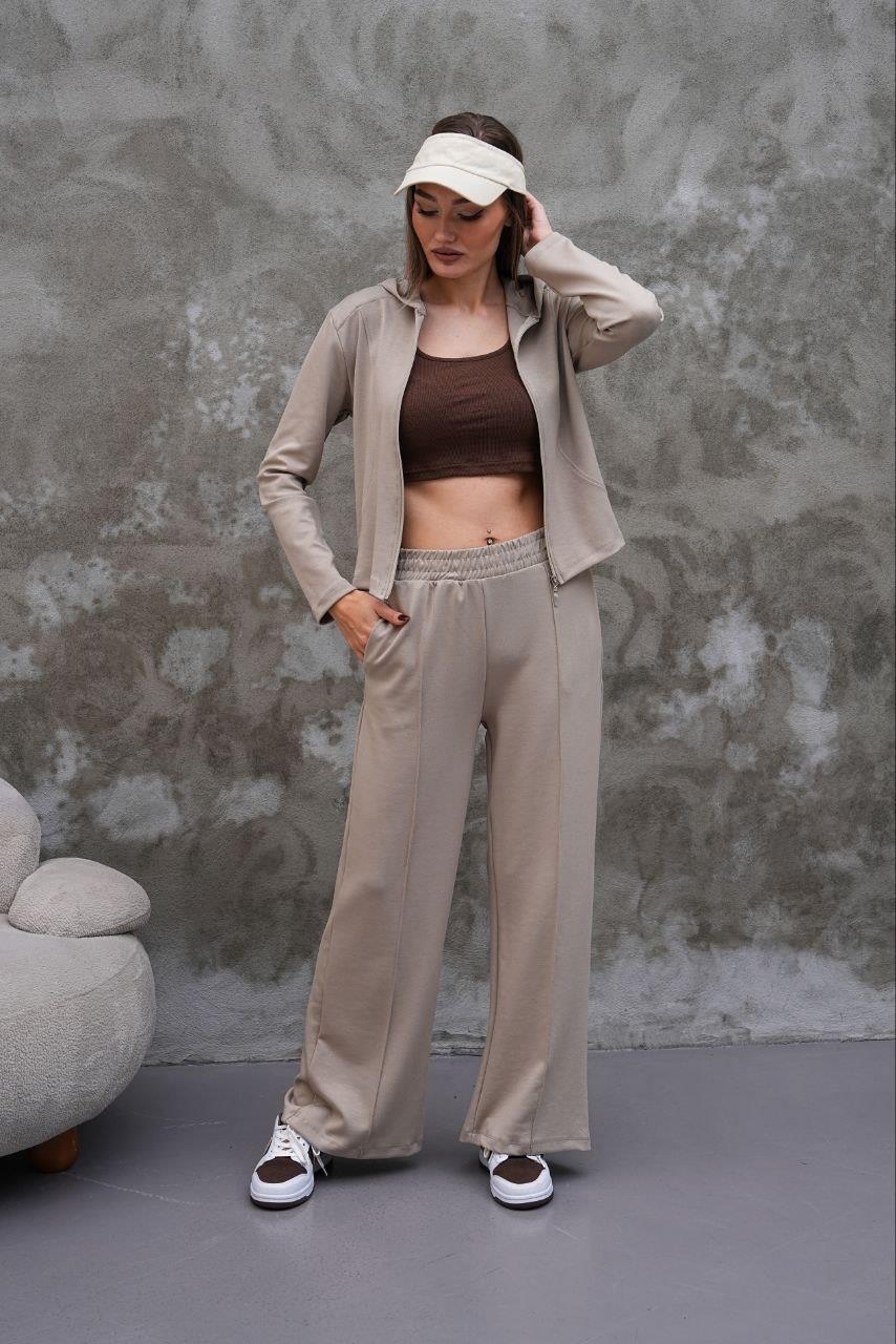 Modal Kumaş Slim Fit Kapüşonlu İkili Takım