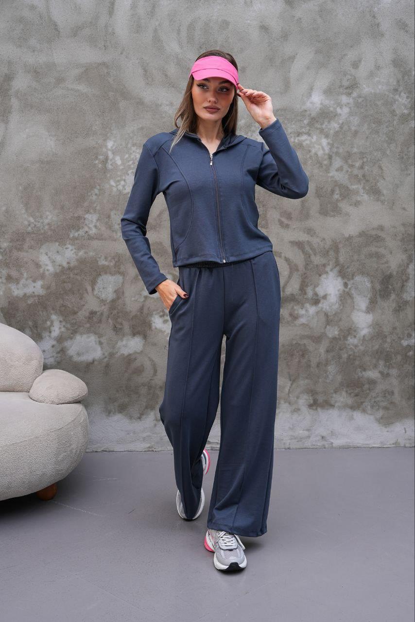 Modal Kumaş Slim Fit Kapüşonlu İkili Takım