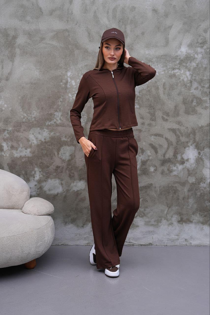 Modal Kumaş Slim Fit Kapüşonlu İkili Takım