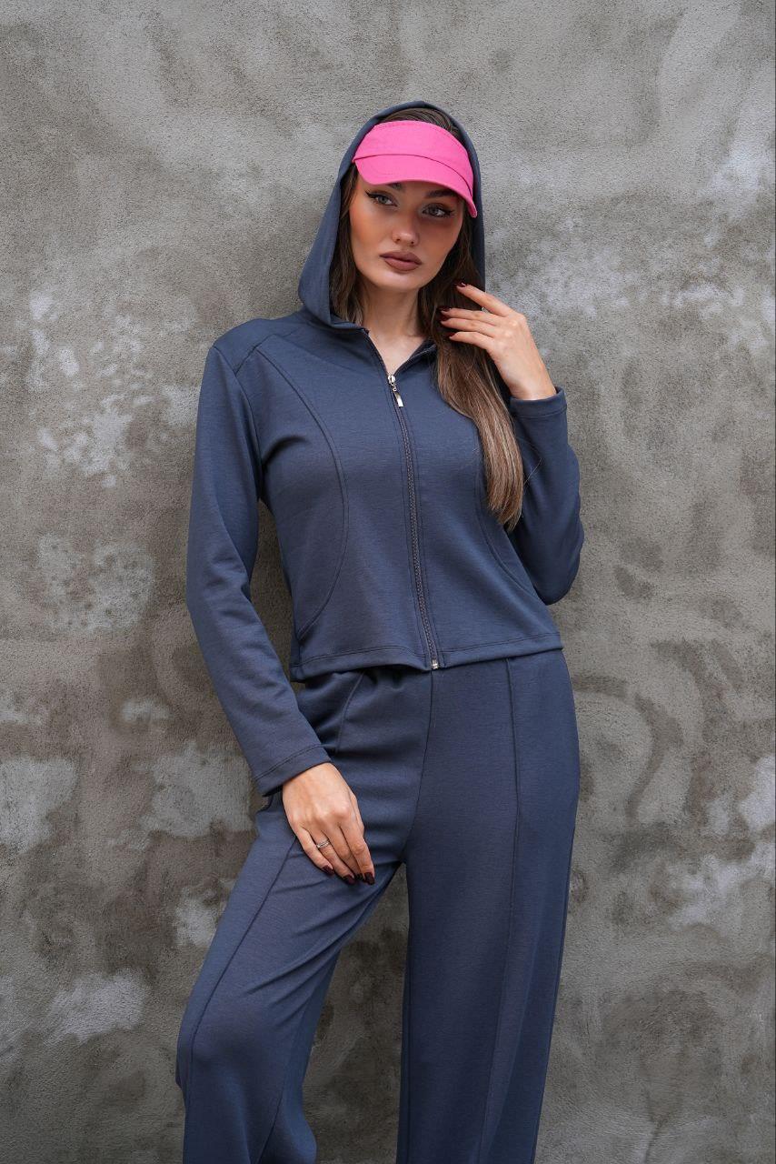 Modal Kumaş Slim Fit Kapüşonlu İkili Takım