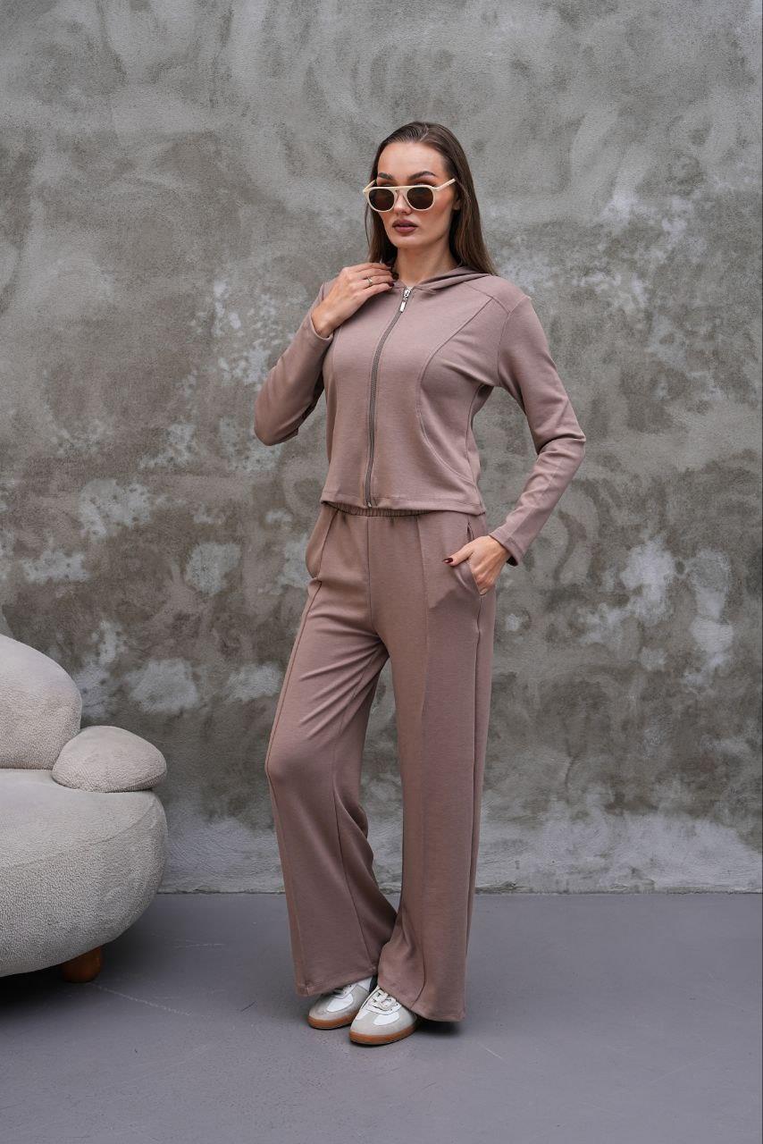 Modal Kumaş Slim Fit Kapüşonlu İkili Takım