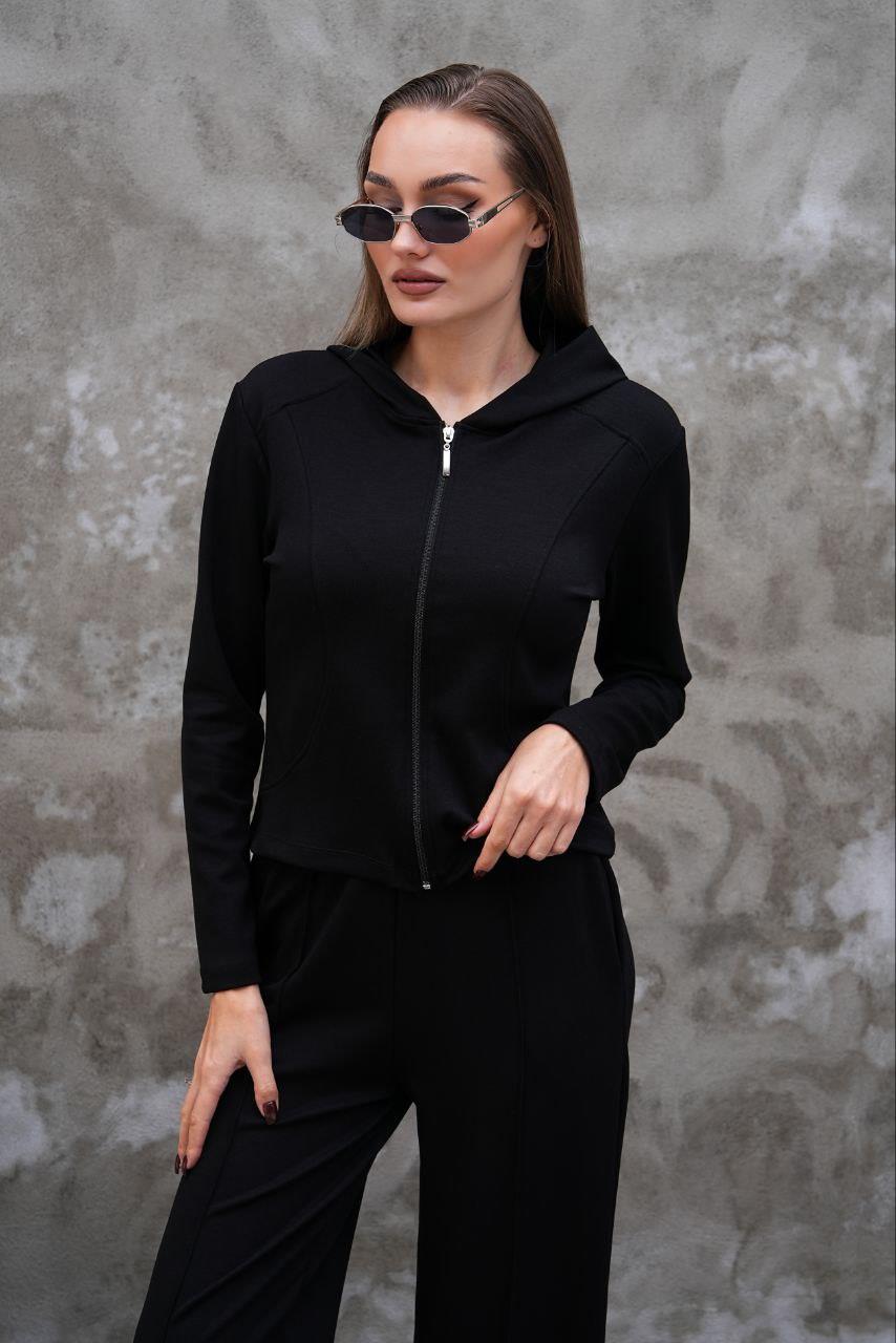 Modal Kumaş Slim Fit Kapüşonlu İkili Takım